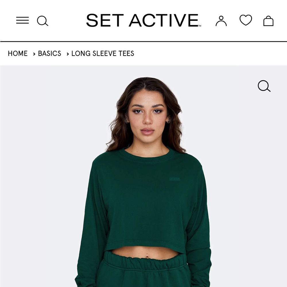 Set active crop - deep turquoise color sold out!